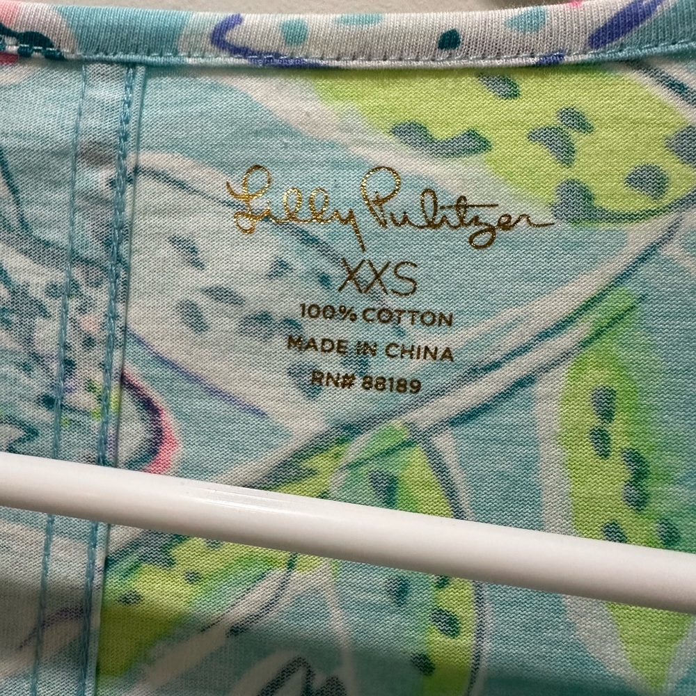 Lilly Pulitzer Blue and Green Patterned Dress - Picture 2 of 3